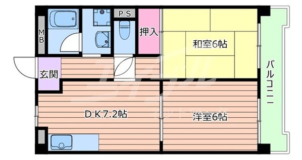 此君園ハイツの物件間取画像